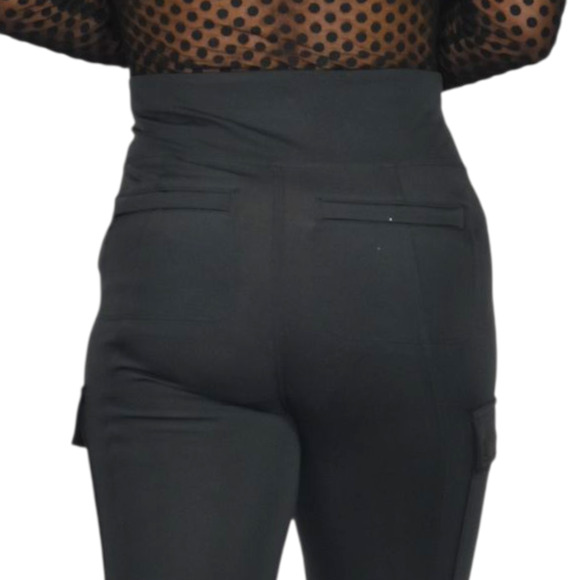 Athleta Delancey Straight Cargo Pants Black Straight Leg Pull On High Waist XS - Picture 5 of 15